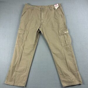 Wrangler‎ Cargo Pants Men's 38x39 Relaxed Fit Brown Durable Work Wear Cotton NWT